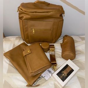 NWT!! Fawn Design Original Diaper Bag Motherhood Bundle TAN color